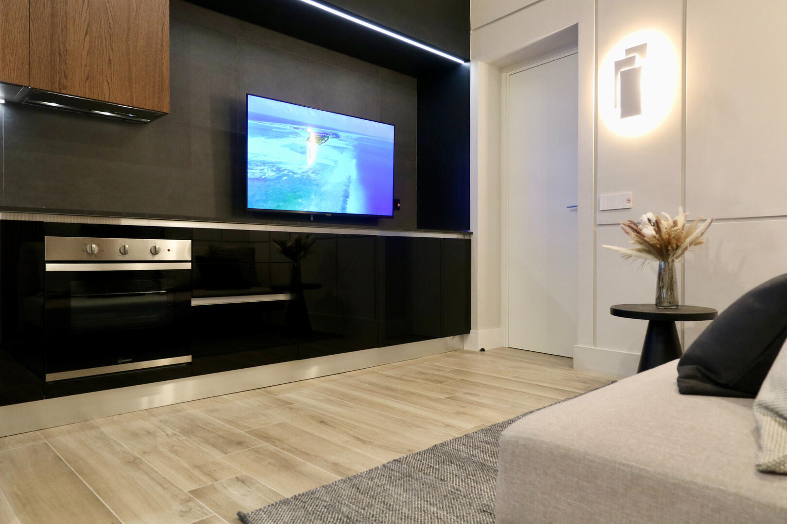 Big smart TV with all streaming services.